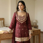 Royal Mirror Work Designer Palazzo Suit Set