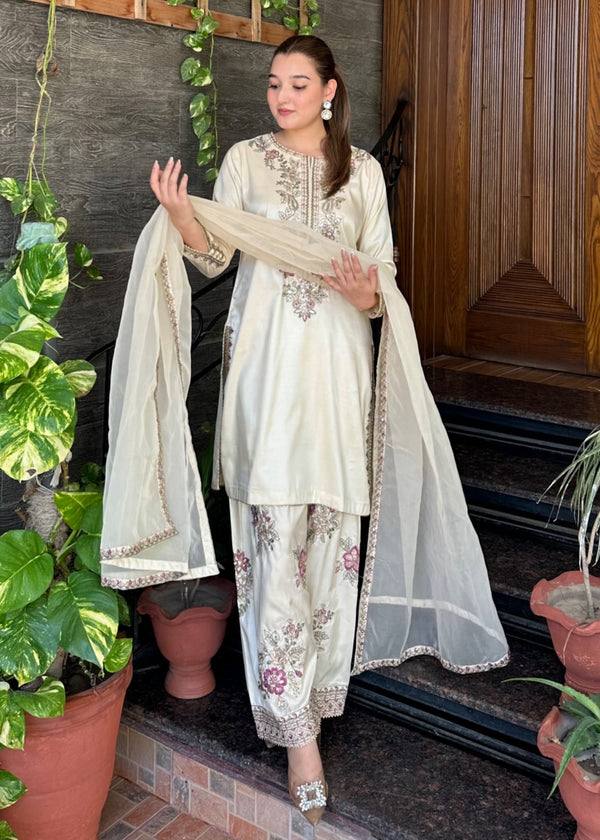 Designer Embroidered Ethnic Suit Set with Dupatta