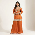 Designer Mirror Work Palazzo Suit Set with Dupatta