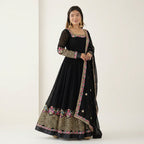 Designer Embroidered Anarkali Gown Set with Dupatta for Women