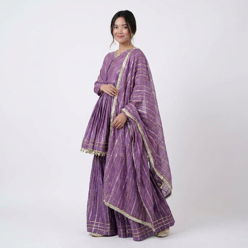 Designer Peplum Sharara Set with Dupatta for Women