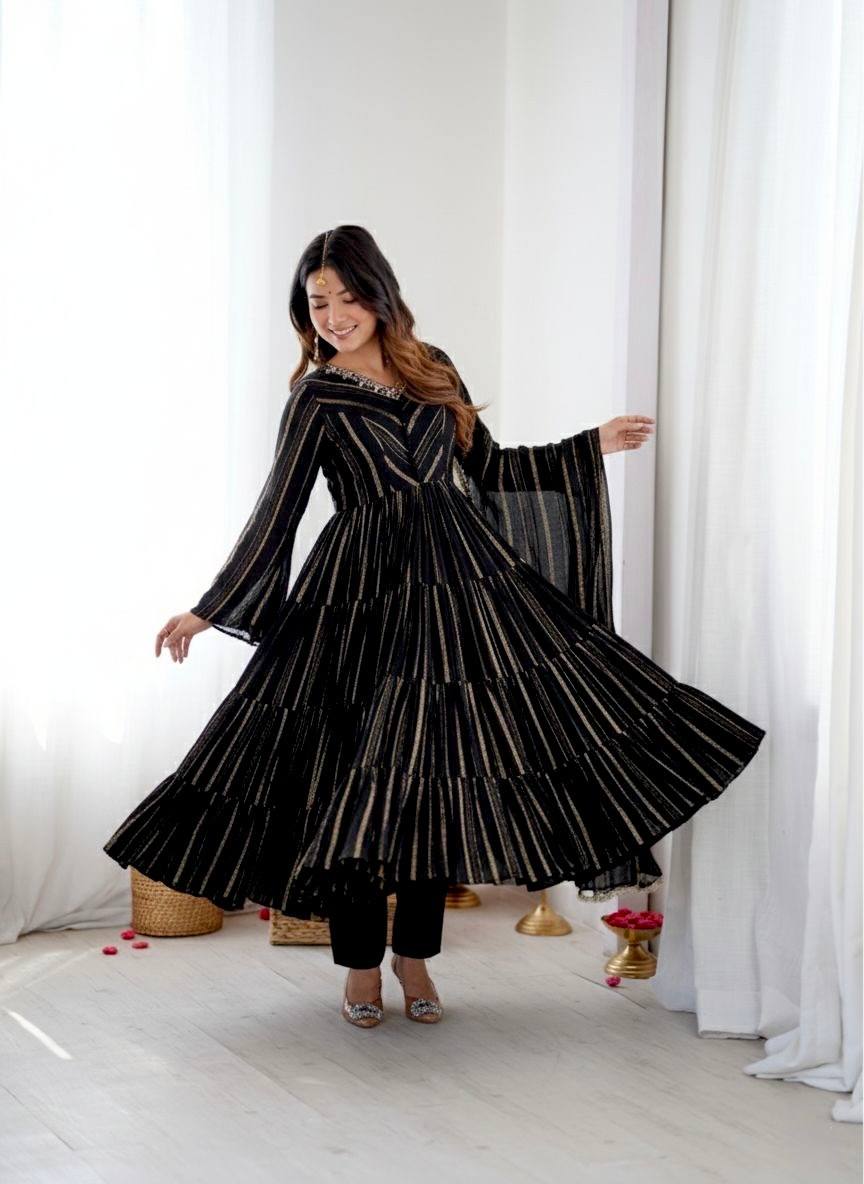 Designer Peplum Sharara Set with Dupatta for Women
