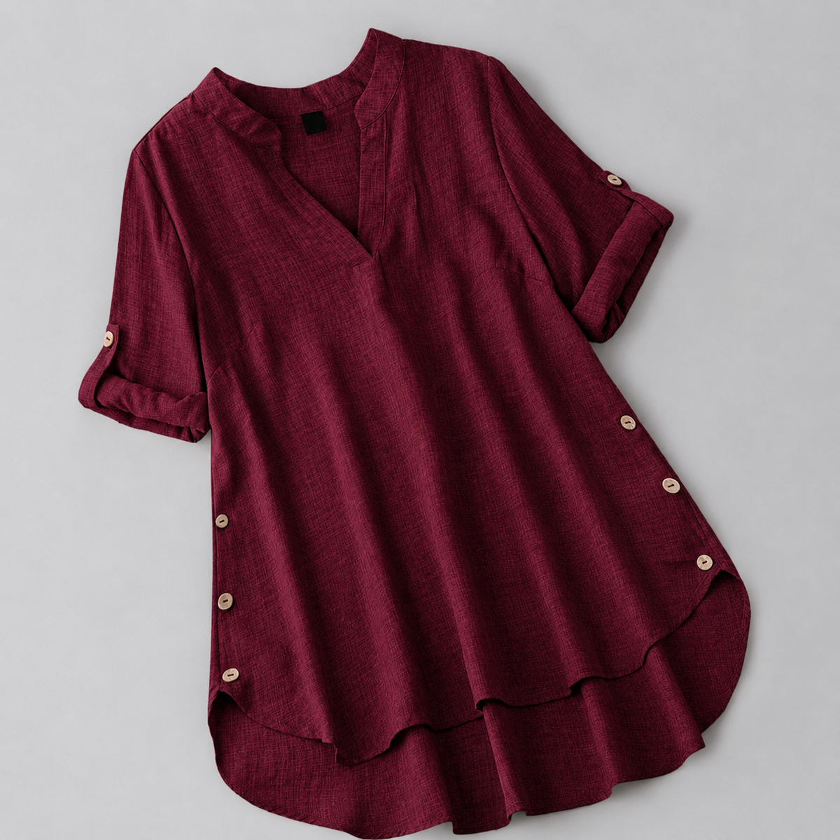 Maroon Everyday V-Neck Tunic for Women