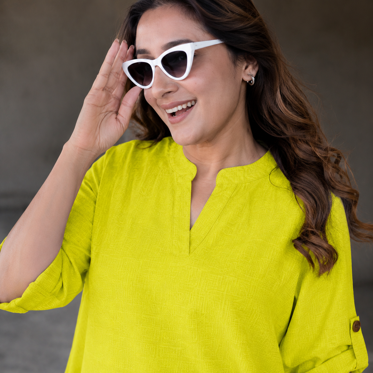 Neon Lime Everyday Comfort Women Tunic